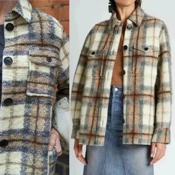 Isabel Marant Étoile Gastoni‎ Checked Wool-blend Jacket Size 36 FR Small - Picture 13 of 15